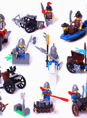 启蒙积木狮王城堡系列益智拼装儿童玩具1003-1008袋装老款绝版