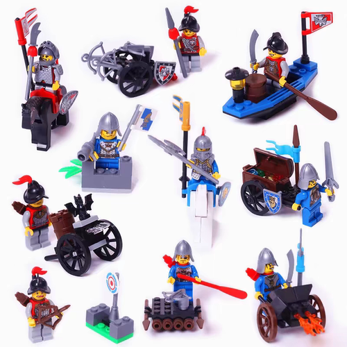 启蒙积木狮王城堡系列益智拼装儿童玩具1003-1008袋装老款绝版