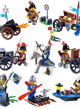 启蒙积木狮王城堡系列益智拼装儿童玩具1003-1008袋装老款绝版2