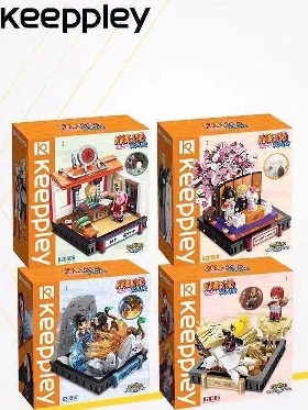 启蒙keeppley火影柯南角落生物奇妙积木拼装玩具街景场景生日礼物