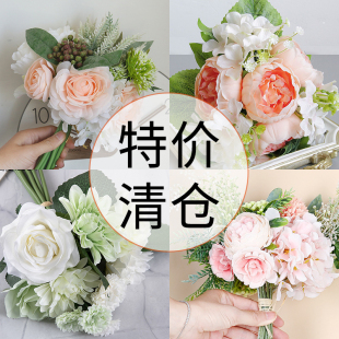 特价 饰花束摆件花瓶插花摆设 库存清仓假花仿真花客厅绢花餐桌装