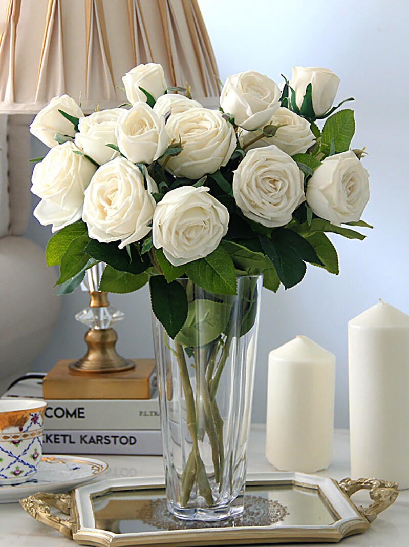 Too realistic high-grade feel moisturizing simulation rose ornaments fake flower floral vase flower arrangement decoration