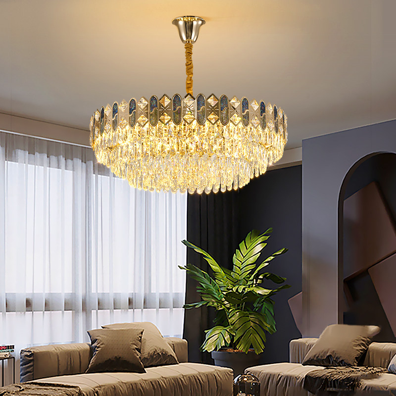 轻奢水晶客厅吊灯创意个性主卧室房间餐厅灯高级感护眼大气灯具,家装灯饰光源,客厅吊灯,淘宝优惠券,粉丝福利购,淘宝优惠卷