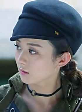 赵丽颖同款原宿皮质螺纹锁骨链