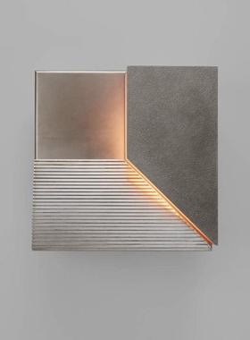 极简现代简约客厅装饰灯橙色抽象几何高级感正方形主卧室床头餐厅