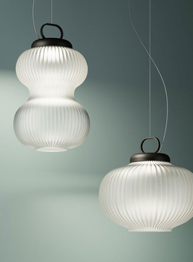 厂家直销新款Fontana Arte KANJI黑白色玻璃餐厅吊灯北欧卧室床头