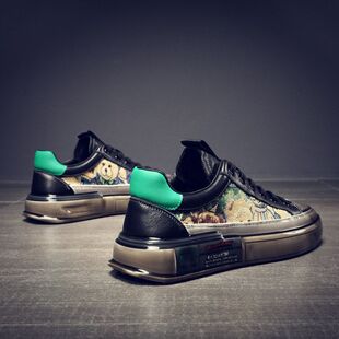 潮牌鞋子高级感男鞋子国潮百搭潮鞋运动鞋男新款秋季板鞋透气男士