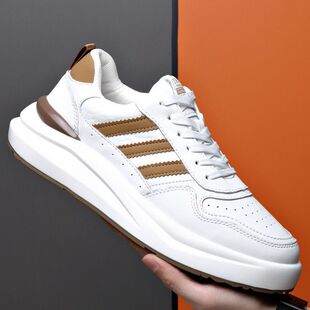 法斯特男鞋2025新款隐形内增高8cm休闲鞋男款板鞋小白鞋秋冬款