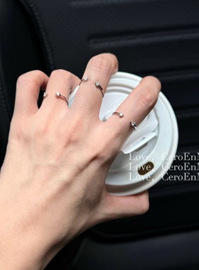 精致电镀极简镶嵌锆石开口戒指