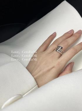 925银多层戒指ceroenmi韩系纯银