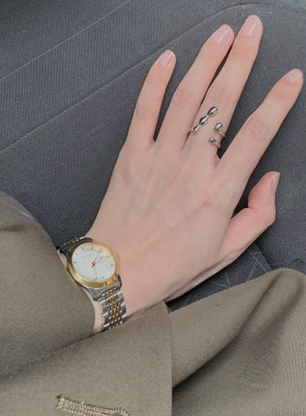 岩石缠绕开口可调节戒指小设计