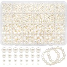 1890pcs Acrylic Pearls Beads Kit for Jewelry Making Charm Br
