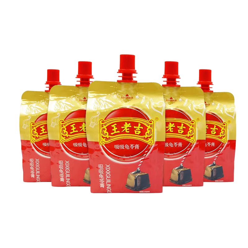 王老吉吸吸龟苓膏258g*12袋 休闲果冻即食黑凉粉特产零食小吃