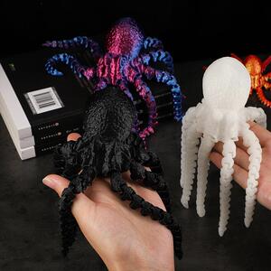 3D打印龙摆件章鱼乌贼仿真八爪鱼动物模型关节可动手办儿童玩具男