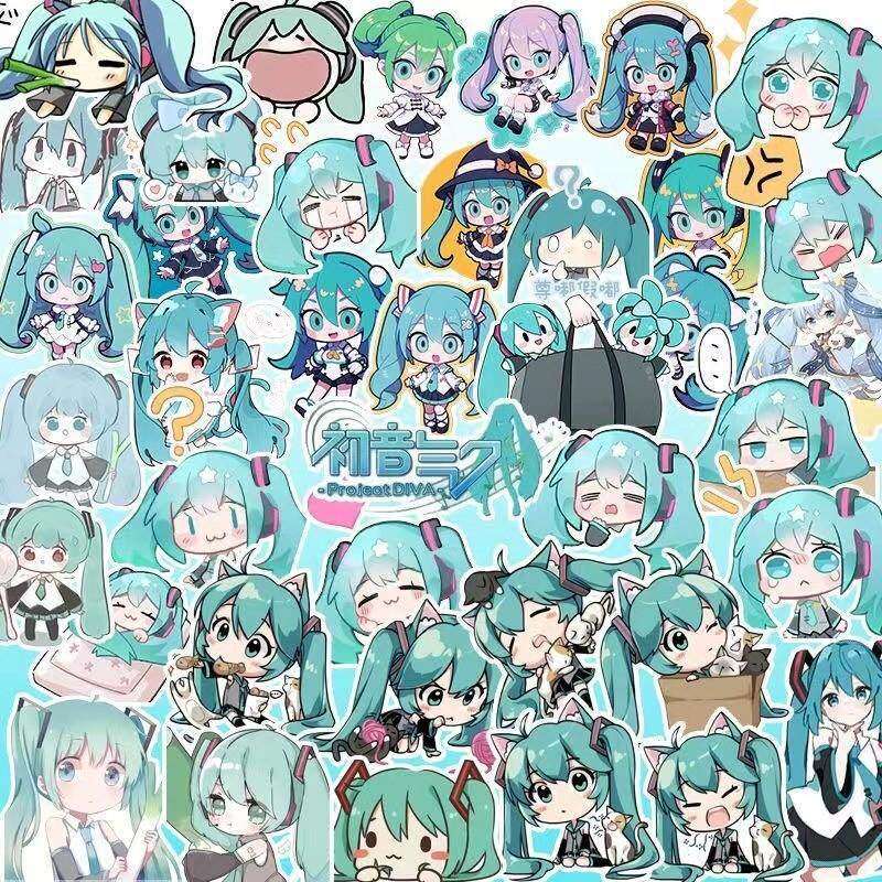 chibi初音未来贴纸DIY手帐