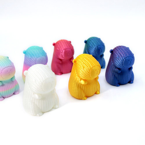 3D打印针织卡皮巴拉桌面摆件装饰儿童玩具水豚公仔手办动物模型