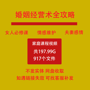 婚姻经营术婚后幸福女人必修课夫妻关系相处之道和睦家庭课程视频