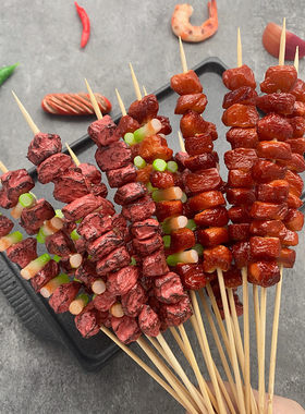 仿真大号烧烤串假羊肉串牛肉串肉类麻辣烫BBQ食物模型道具摆件