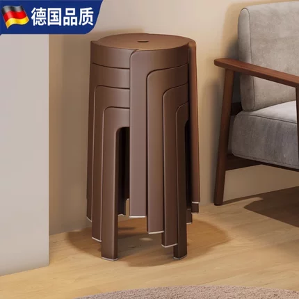 Morris德国特厚塑料凳子家用加厚结实餐桌凳子可叠放现代简约风