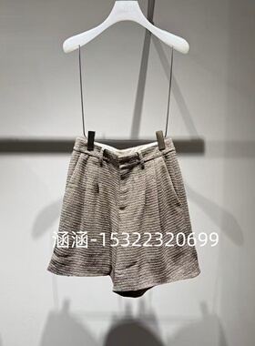 47折D家2025春款专柜正品浅卡其色短裤2J1Q204-1499