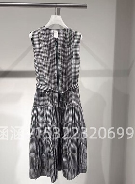 43折D家2025夏款专柜正品黑色连衣裙2J2O339-2999