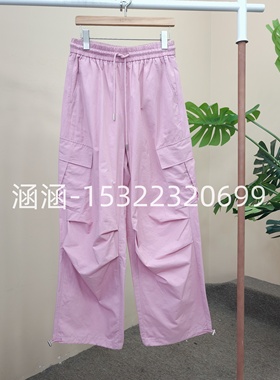 如缤RUBIN2025春正品专柜松紧腰工装休闲长裤6A13K69253-599