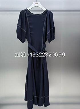 j↗03女装J03+2025年夏季新款黑色百搭圆领连衣裙J420111209-1390