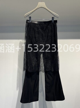芮家RUIFAN-2025夏专柜正品黑色长裤RL31301024-1399