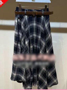 Jsister 2025冬季新款专柜正品格子中裙S542112134-669