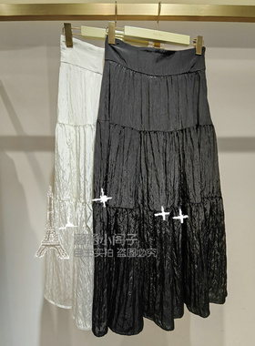 专柜正品2024春高腰半身裙2LN1076170-899