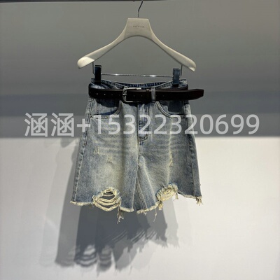 芮家RUIFAN2025夏季专柜正品牛仔短裤RL31305101-1099