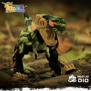 变形玩具 52TOYS 猛兽匣 迷彩 丛林色 狄奥 DIO 小恐龙 机甲 模型