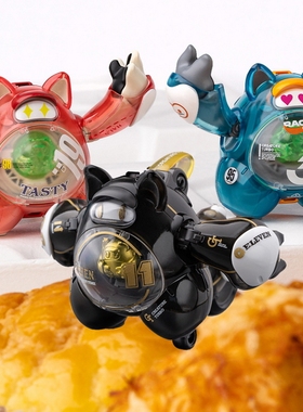 核诚治造 LUNCH BOX系列 熊丸 RACOON 小浣熊电车 拼装模型 三色