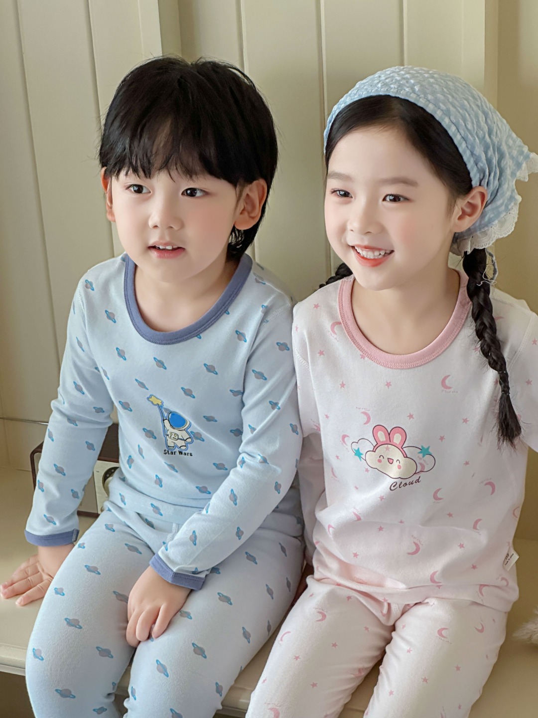 糖咪猫纯棉秋衣秋裤2025秋冬男女童A类家居服儿童保暖内衣套装