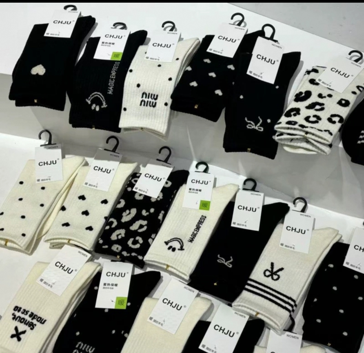 超骏新款羊绒堆堆袜爆款秋冬中筒袜必入百搭ons保暖潮款袜子