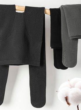 tutu1586棉高腰收腹提臀加薄绒厚款打底裤秋冬竖条纹女灰色连裤袜