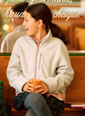 童装男童女童摇粒绒拉链茄克长袖外套夹克秋冬新款478141