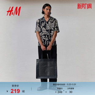 度假标准版 HM男装 时尚 春季 型衬衣1298187 古巴领衬衫