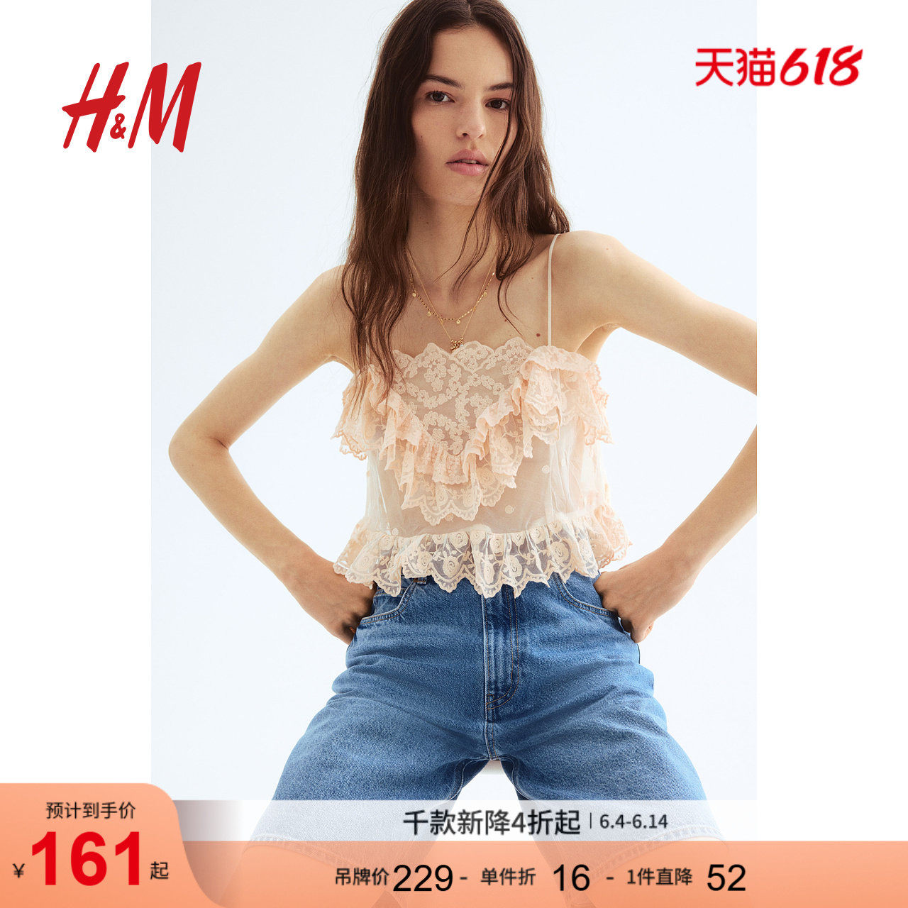HM女装牛仔裤夏季潮流时尚百慕大美式风五分牛仔裤短裤1273974