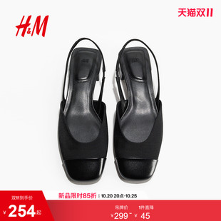 HM2026秋季新款女士方跟露趾高跟鞋1341291
