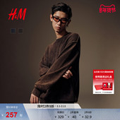 打底套衫 HM男装 1300918 少年感毛衣圆领美式 长袖 针织衫 冬季