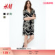 收腰立领碎花度假风裙1214786 松弛慢人风中式 HM女装 连衣裙夏季