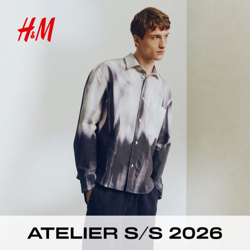 【Atelier】HM男装衬衫夏季新款时尚气质休闲版棉质衬衫1324797