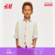 衬衫 HM童装 舒适亚麻外套式 春季 1289777 儿童男童衬衫