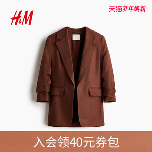 休闲西装 HM2026春季 褶袖 女装 1124589 新款