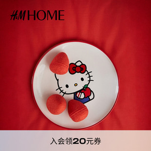 新款 HM2025秋季 家居用品餐饮具印花图案石质儿童餐盘1296368