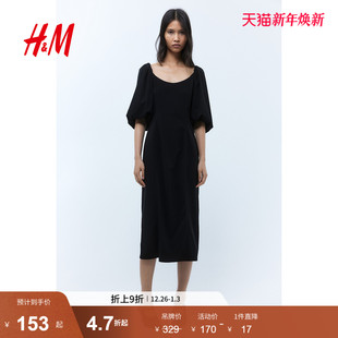 灯笼袖 女装 连衣裙1256976 新款 HM2025冬季