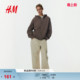 全拉链连帽衫 HM女装 通勤时尚 新款 连帽外套1321655 卫衣2026春季