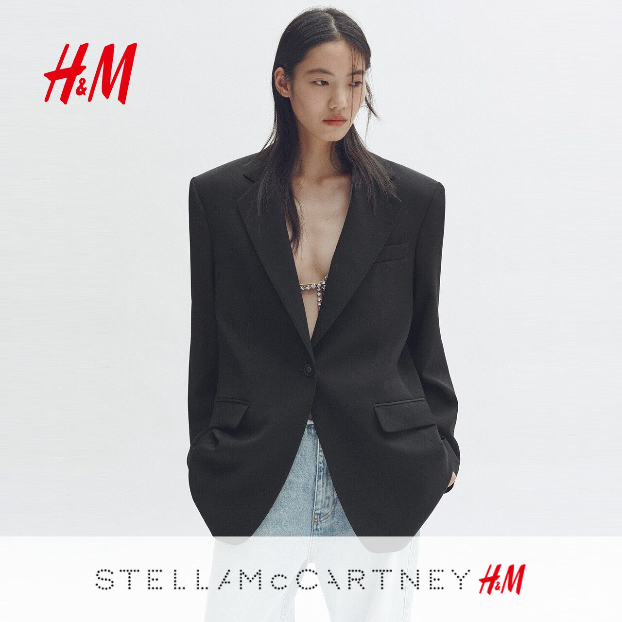 【Stella McCartney H&M】女装西装2026单排扣羊毛正装1325278