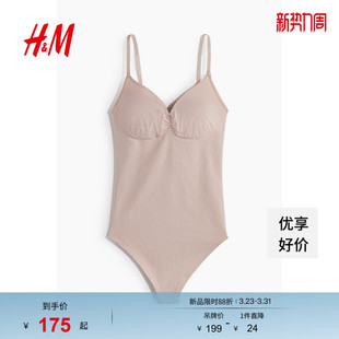 连体紧身衣1218329 紧致塑身丁字裤 HM春季 女装